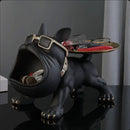 Escultura Bulldog com Bandeja