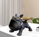 Escultura Bulldog com Bandeja