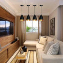 Kit 4 Pendentes Vegas Preto com Bronze | Moderno