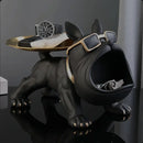 Escultura Bulldog com Bandeja