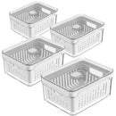 Kit 4 Organizadores 2,2L para Geladeira em Acrílico