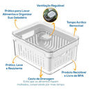 Kit 4 Organizadores 2,2L para Geladeira em Acrílico