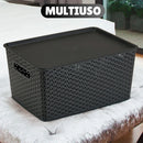 Kit 6 Cestos Organizadores Rattan