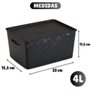 Kit 6 Cestos Organizadores Rattan