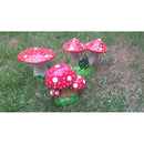Kit 3 Cogumelos em Cerâmica | Enfeite Decorativo para Jardim