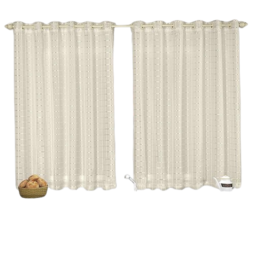 Cortina de Voil para Cozinha com Forro | Elegância