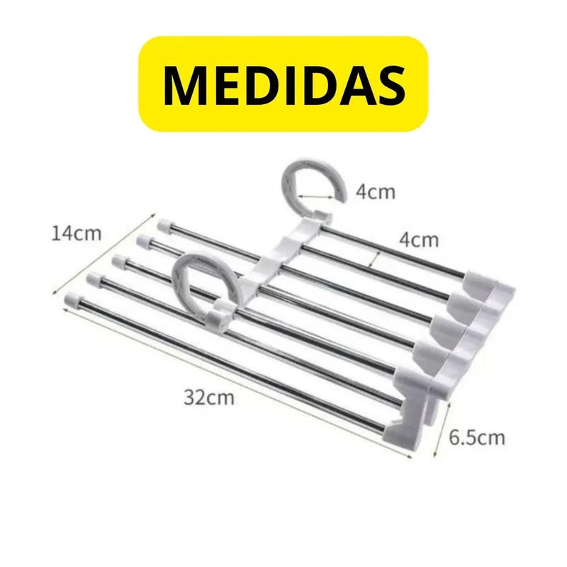 Kit 3 Cabides Multiuso para Calças e Roupas
