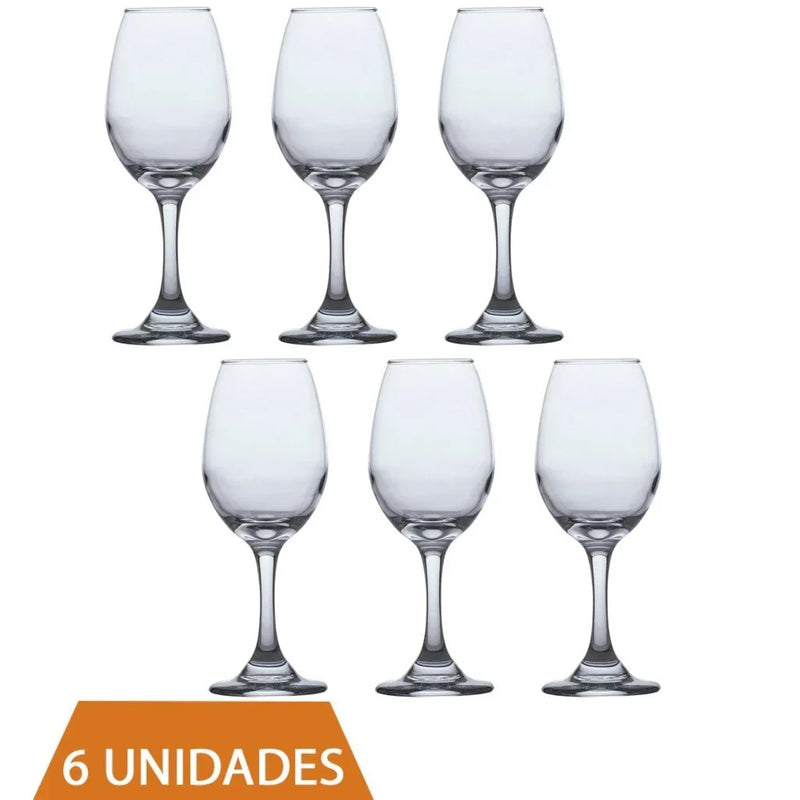Kit 6 Taças de Vidro para Água e Vinho | Luxo