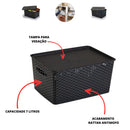 Kit 6 Cestos Organizadores Rattan