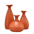 Trio de Vasos Garrafa de Cerâmica | Decorativos