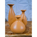 Trio de Vasos Garrafa de Cerâmica | Decorativos