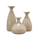 Trio de Vasos Garrafa de Cerâmica | Decorativos